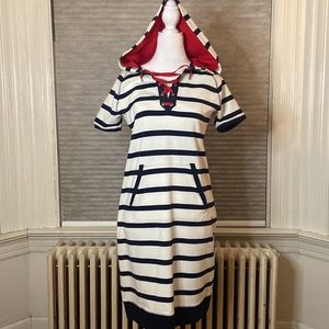 Ralph Lauren Short Sleeve Sweater Dress - red/white/blue striped